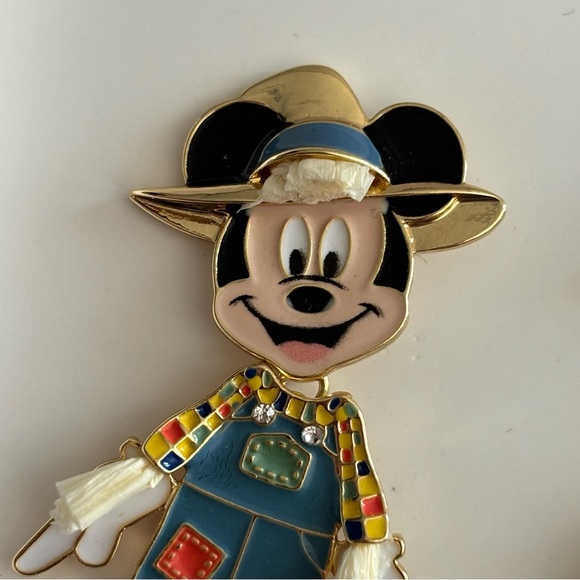 Disney x BaubleBar Scarecrow Mickey Mouse Autumn Fall Days Earrings - Picture 3 of 5